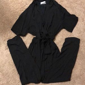 Urban Outfitters black, silk Jumpsuit